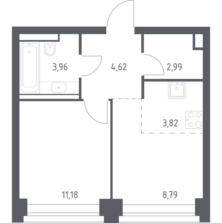 Apartment Sale, 35.36 sq. m. at Nova, Bratyev Fonchenko Street, вл21, Moscow, Russia #1 Apartment Sale, 35.36 sq. m. at Nova, Bratyev Fonchenko Street, вл21, Moscow, Russia #1