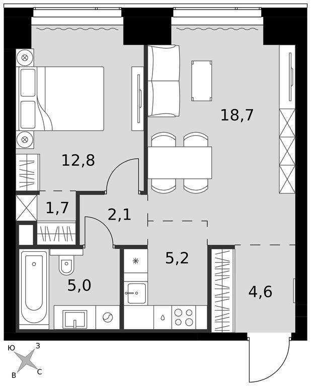 2-BD Apartment Sale, 50.1 sq. m. at Amber City, 3rd Khoroshyovsky Drive, 3А, Moscow, Russia #1 2-BD Apartment Sale, 50.1 sq. m. at Amber City, 3rd Khoroshyovsky Drive, 3А, Moscow, Russia #1