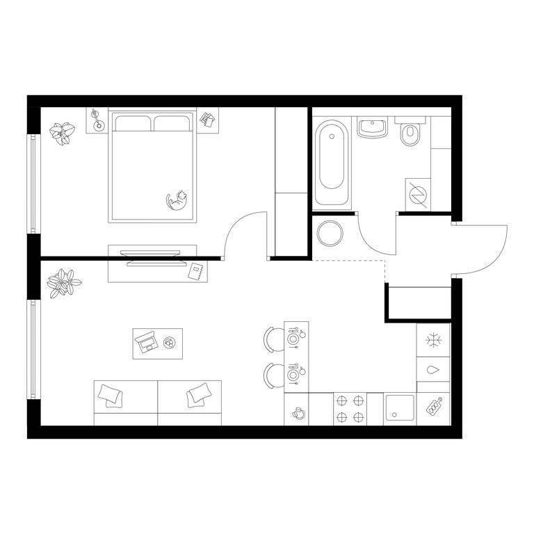 1-BD Apartment Sale, 42 sq. m. at Kronshtadtskiy 9, Kronshtadtsky Boulevard, 9с21, Moscow, Russia #1 1-BD Apartment Sale, 42 sq. m. at Kronshtadtskiy 9, Kronshtadtsky Boulevard, 9с21, Moscow, Russia #1
