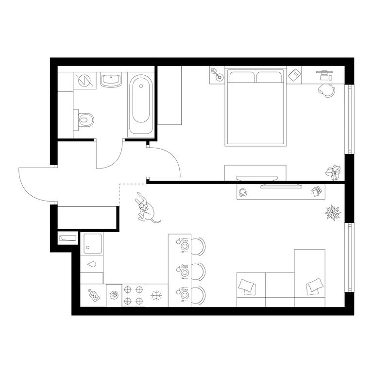 1-BD Apartment Sale, 44.5 sq. m. at Kronshtadtskiy 9, Kronshtadtsky Boulevard, 9с21, Moscow, Russia #1 1-BD Apartment Sale, 44.5 sq. m. at Kronshtadtskiy 9, Kronshtadtsky Boulevard, 9с21, Moscow, Russia #1