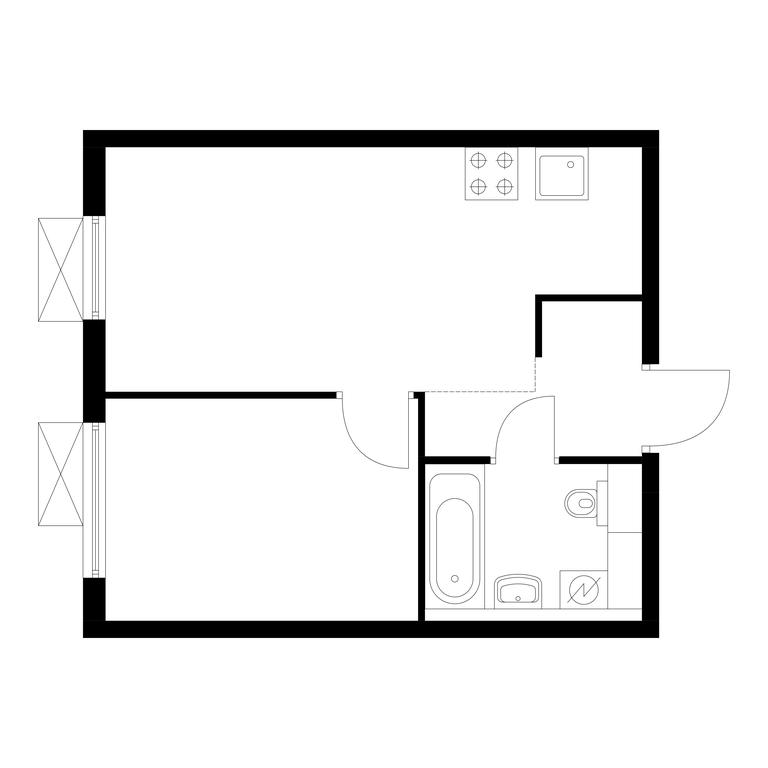 1-BD Apartment Sale, 32.1 sq. m. at Liublinskiy Park, Lyublinskaya Street, 78к2, Moscow, Russia #1