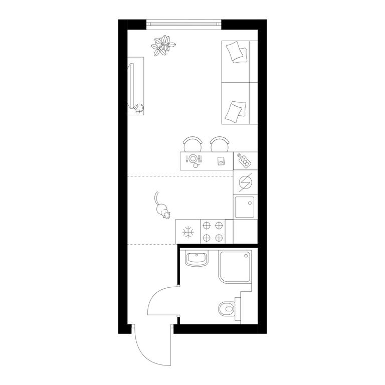 Apartment Sale, 22.1 sq. m. at Kronshtadtskiy 9, Kronshtadtsky Boulevard, 9с21, Moscow, Russia #1