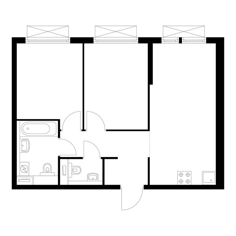 2-BD Apartment Sale, 51平方米 at Kolskaya 8, Kolskaya Street, 8с16, Moscow, Russia #1 2-BD Apartment Sale, 51平方米 at Kolskaya 8, Kolskaya Street, 8с16, Moscow, Russia #1