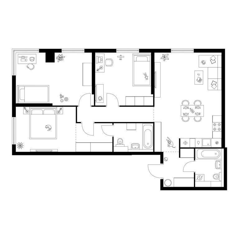 3-BD Apartment Sale, 93.4 sq. m. at Kronshtadtskiy 9, Kronshtadtsky Boulevard, 9с21, Moscow, Russia #1