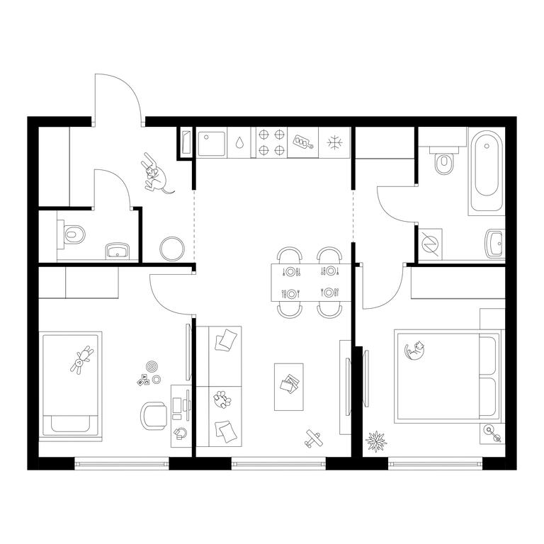 2-BD Apartment Sale, 53.5 sq. m. at Kronshtadtskiy 9, Kronshtadtsky Boulevard, 9с21, Moscow, Russia #1 2-BD Apartment Sale, 53.5 sq. m. at Kronshtadtskiy 9, Kronshtadtsky Boulevard, 9с21, Moscow, Russia #1