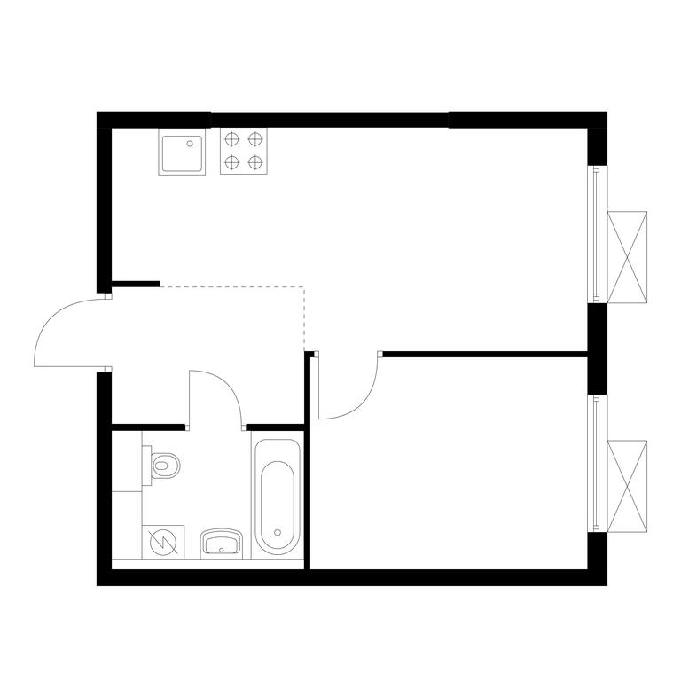 1-BD Apartment Sale, 34.1 sq. m. at Liublinskiy Park, Lyublinskaya Street, 78к2, Moscow, Russia #1 1-BD Apartment Sale, 34.1 sq. m. at Liublinskiy Park, Lyublinskaya Street, 78к2, Moscow, Russia #1