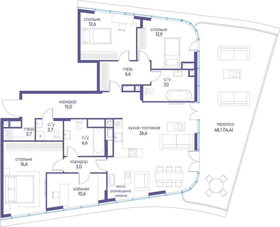 4-BD Apartment Sale, 147.3 sq. m. at Ostrov, Nizhnye Mnyovniki Street, 37Ас4, Moscow, Russia #1 4-BD Apartment Sale, 147.3 sq. m. at Ostrov, Nizhnye Mnyovniki Street, 37Ас4, Moscow, Russia #1