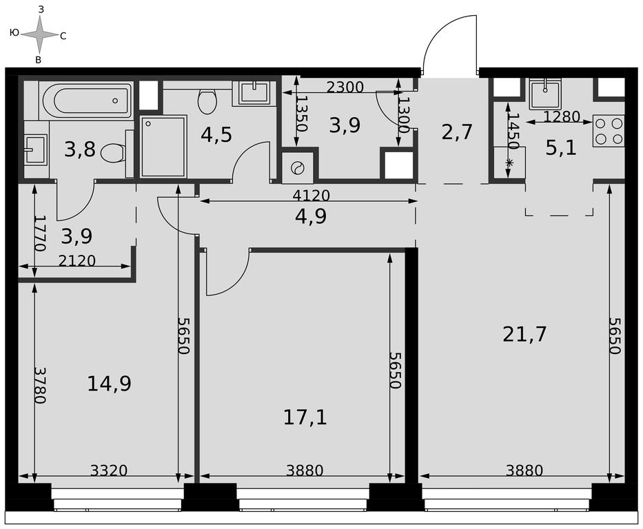 3-BD Apartment Sale, 82.5 sq. m. at Amber City, 3rd Khoroshyovsky Drive, 3А, Moscow, Russia #2 3-BD Apartment Sale, 82.5 sq. m. at Amber City, 3rd Khoroshyovsky Drive, 3А, Moscow, Russia #2