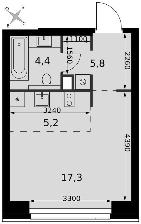 Apartment Sale, 32.7 sq. m. at Amber City, 3rd Khoroshyovsky Drive, 3А, Moscow, Russia #2 Apartment Sale, 32.7 sq. m. at Amber City, 3rd Khoroshyovsky Drive, 3А, Moscow, Russia #2