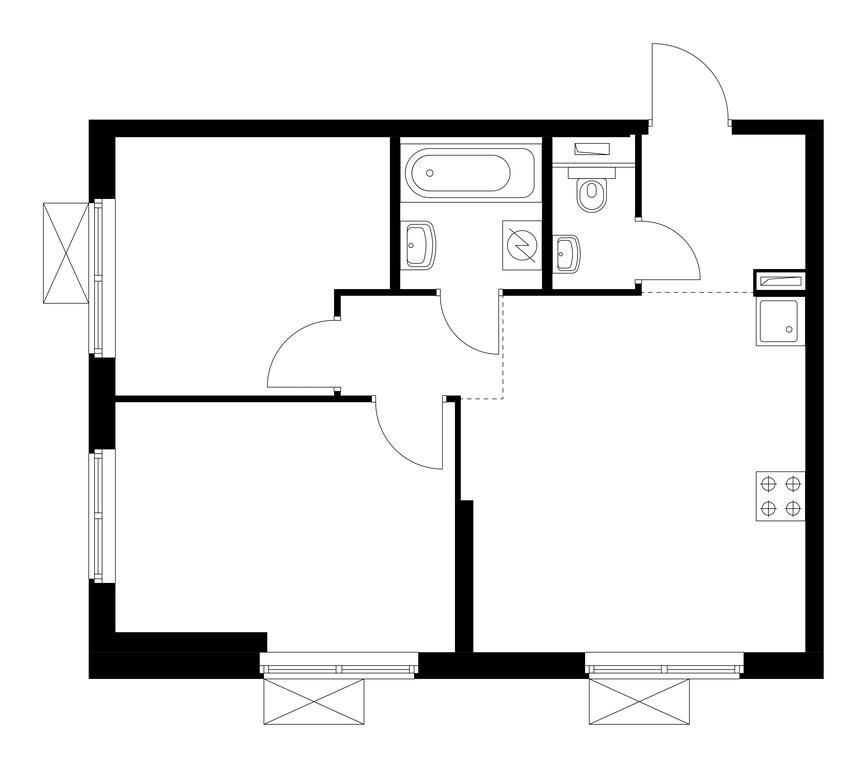 Продажа 2-комн. квартиры, 47,2 м² в ЖК «Первый Дубровский», Новоостаповская улица, 1с4, Москва, Россия #1 Продажа 2-комн. квартиры, 47,2 м² в ЖК «Первый Дубровский», Новоостаповская улица, 1с4, Москва, Россия #1