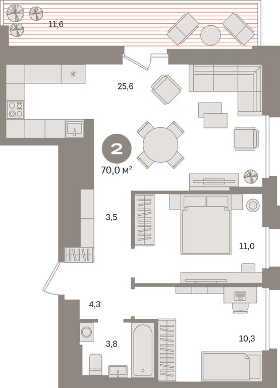 2-BD Apartment Sale, 70平方米 at Kvartal Gercena, zhiloy kompleks Kvartal Gertsena, Moscow, Russia #1 2-BD Apartment Sale, 70平方米 at Kvartal Gercena, zhiloy kompleks Kvartal Gertsena, Moscow, Russia #1