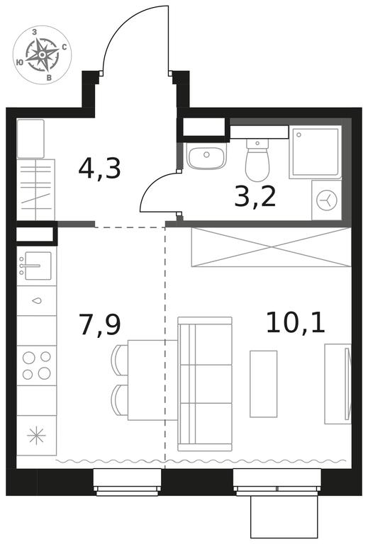 Apartment Sale, 25.5 sq. m. at 1 Himkinskij, zhiloy kompleks 1-y Khimkinskiy, kvartal Mezhdunarodny, mikrorayon Klyazma-Starbeyevo, Khimki, Moscow Region, Russia #1 Apartment Sale, 25.5 sq. m. at 1 Himkinskij, zhiloy kompleks 1-y Khimkinskiy, kvartal Mezhdunarodny, mikrorayon Klyazma-Starbeyevo, Khimki, Moscow Region, Russia #1