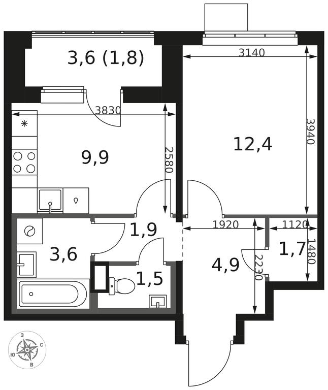 1-BD Apartment Sale, 37.7平方米 at 1 Himkinskij, zhiloy kompleks 1-y Khimkinskiy, kvartal Mezhdunarodny, mikrorayon Klyazma-Starbeyevo, Khimki, Moscow Region, Russia #2 1-BD Apartment Sale, 37.7平方米 at 1 Himkinskij, zhiloy kompleks 1-y Khimkinskiy, kvartal Mezhdunarodny, mikrorayon Klyazma-Starbeyevo, Khimki, Moscow Region, Russia #2
