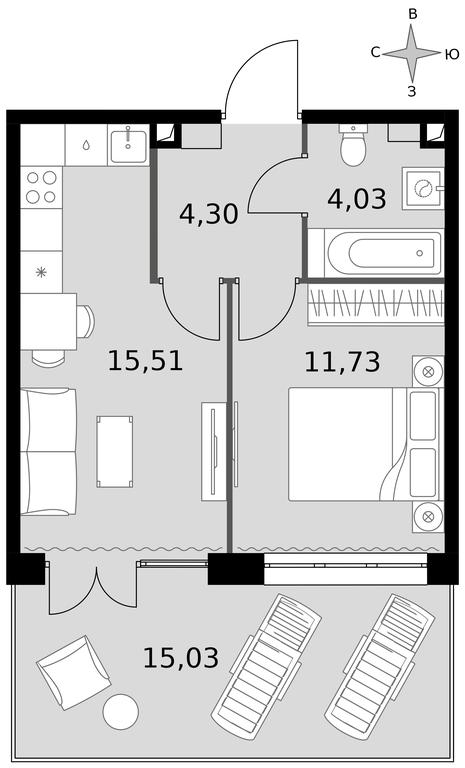 1-BD Apartment Sale, 50.6 sq. m. at Dvizhenie. Govorovo, Центральная улица, 47, деревня Говорово, поселение Московский, Москва, Россия #1 1-BD Apartment Sale, 50.6 sq. m. at Dvizhenie. Govorovo, Центральная улица, 47, деревня Говорово, поселение Московский, Москва, Россия #1