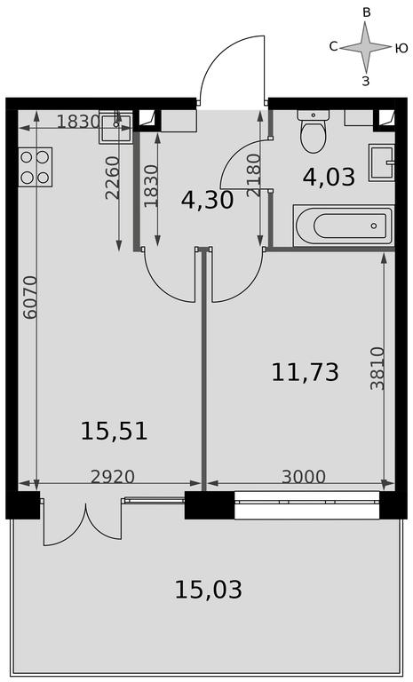 1-BD Apartment Sale, 50.6 sq. m. at Dvizhenie. Govorovo, Центральная улица, 47, деревня Говорово, поселение Московский, Москва, Россия #2 1-BD Apartment Sale, 50.6 sq. m. at Dvizhenie. Govorovo, Центральная улица, 47, деревня Говорово, поселение Московский, Москва, Россия #2