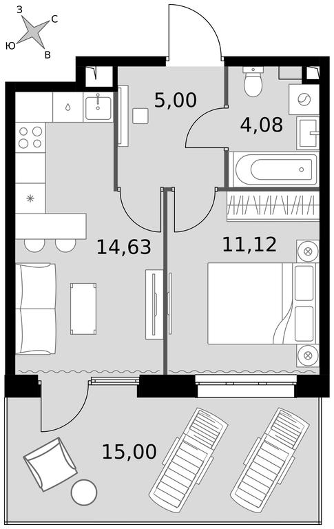 1-BD Apartment Sale, 49.83 sq. m. at Dvizhenie. Govorovo, Центральная улица, 47, деревня Говорово, поселение Московский, Москва, Россия #1 1-BD Apartment Sale, 49.83 sq. m. at Dvizhenie. Govorovo, Центральная улица, 47, деревня Говорово, поселение Московский, Москва, Россия #1