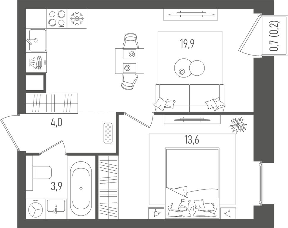 1-BD Apartment Sale, 41.6平方米 at Pave, 2nd Paveletsky Drive, Moscow, Russia #1 1-BD Apartment Sale, 41.6平方米 at Pave, 2nd Paveletsky Drive, Moscow, Russia #1