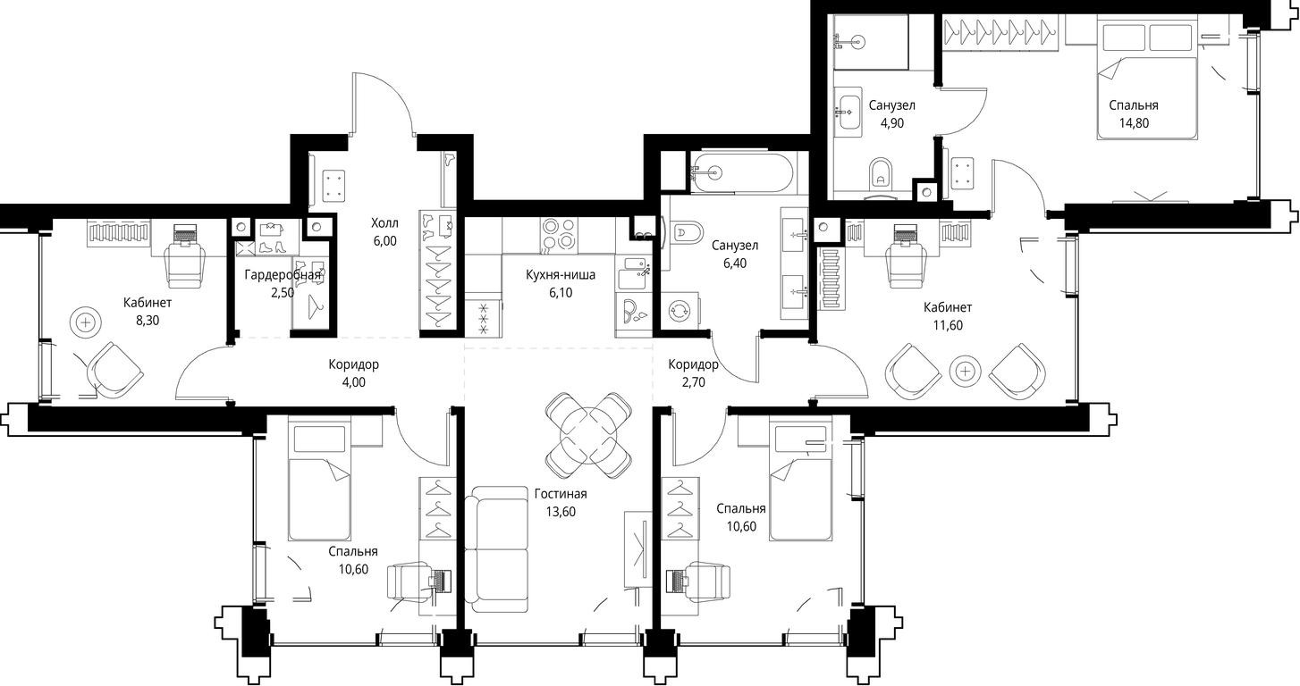 5-BD Apartment Sale, 102.1 sq. m. at SET, Vereyskaya Street, Moscow, Russia #1 5-BD Apartment Sale, 102.1 sq. m. at SET, Vereyskaya Street, Moscow, Russia #1