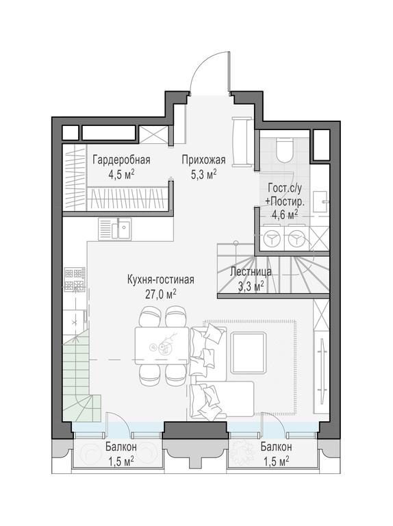 1-BD Apartment Sale, 63.4 sq. m. at Tishinskiy bulvar, Gruzinsky Val Street, 10, Moscow, Russia #1 1-BD Apartment Sale, 63.4 sq. m. at Tishinskiy bulvar, Gruzinsky Val Street, 10, Moscow, Russia #1