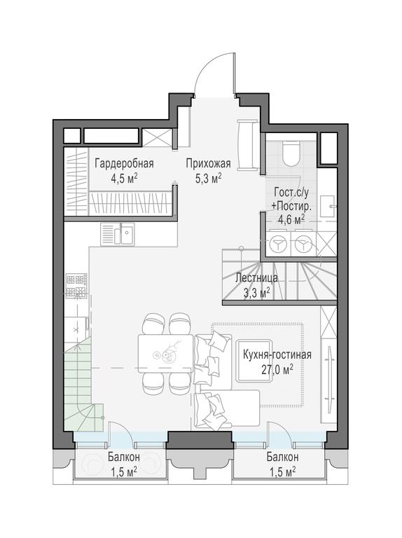 2-BD Apartment Sale, 65.1平方米 at Tishinskiy bulvar, Gruzinsky Val Street, 10, Moscow, Russia #1 2-BD Apartment Sale, 65.1平方米 at Tishinskiy bulvar, Gruzinsky Val Street, 10, Moscow, Russia #1