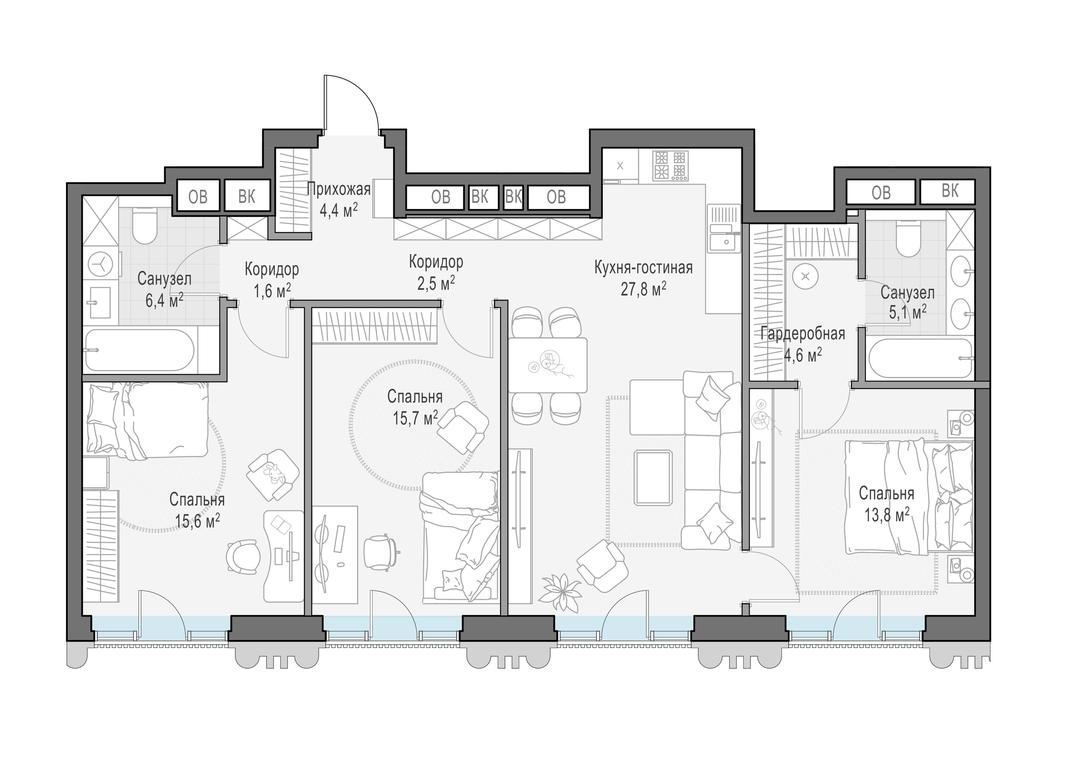 2-BD Apartment Sale, 97平方米 at Tishinskiy bulvar, Gruzinsky Val Street, 10, Moscow, Russia #1 2-BD Apartment Sale, 97平方米 at Tishinskiy bulvar, Gruzinsky Val Street, 10, Moscow, Russia #1