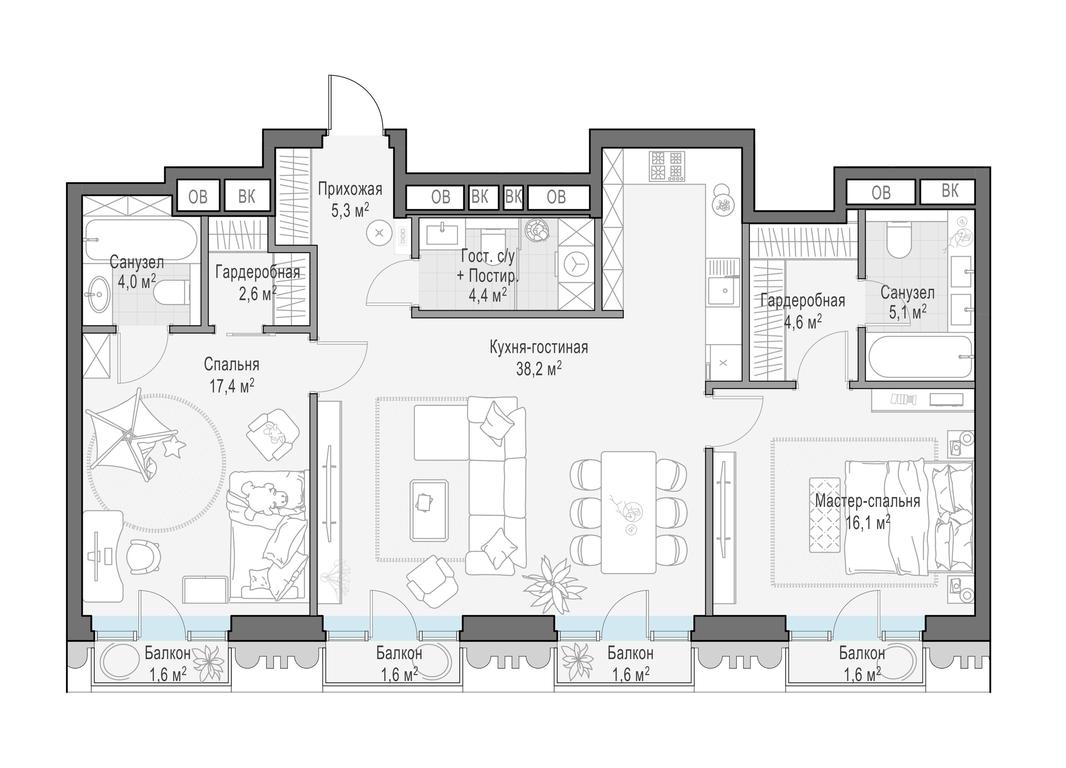 2-BD Apartment Sale, 98.6 sq. m. at Tishinskiy bulvar, Gruzinsky Val Street, 10, Moscow, Russia #1 2-BD Apartment Sale, 98.6 sq. m. at Tishinskiy bulvar, Gruzinsky Val Street, 10, Moscow, Russia #1