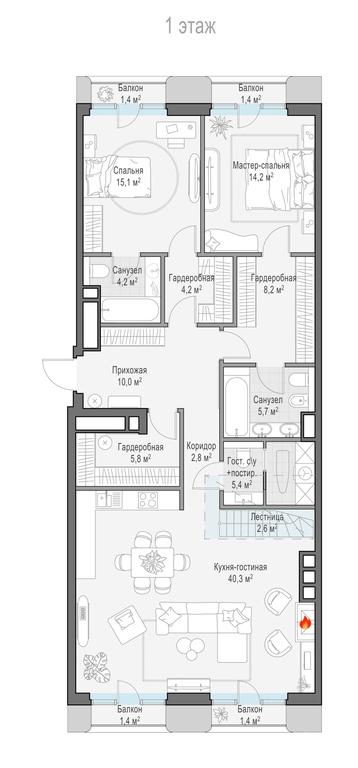 3-BD Apartment Sale, 119.6平方米 at Tishinskiy bulvar, Gruzinsky Val Street, 10, Moscow, Russia #1 3-BD Apartment Sale, 119.6平方米 at Tishinskiy bulvar, Gruzinsky Val Street, 10, Moscow, Russia #1