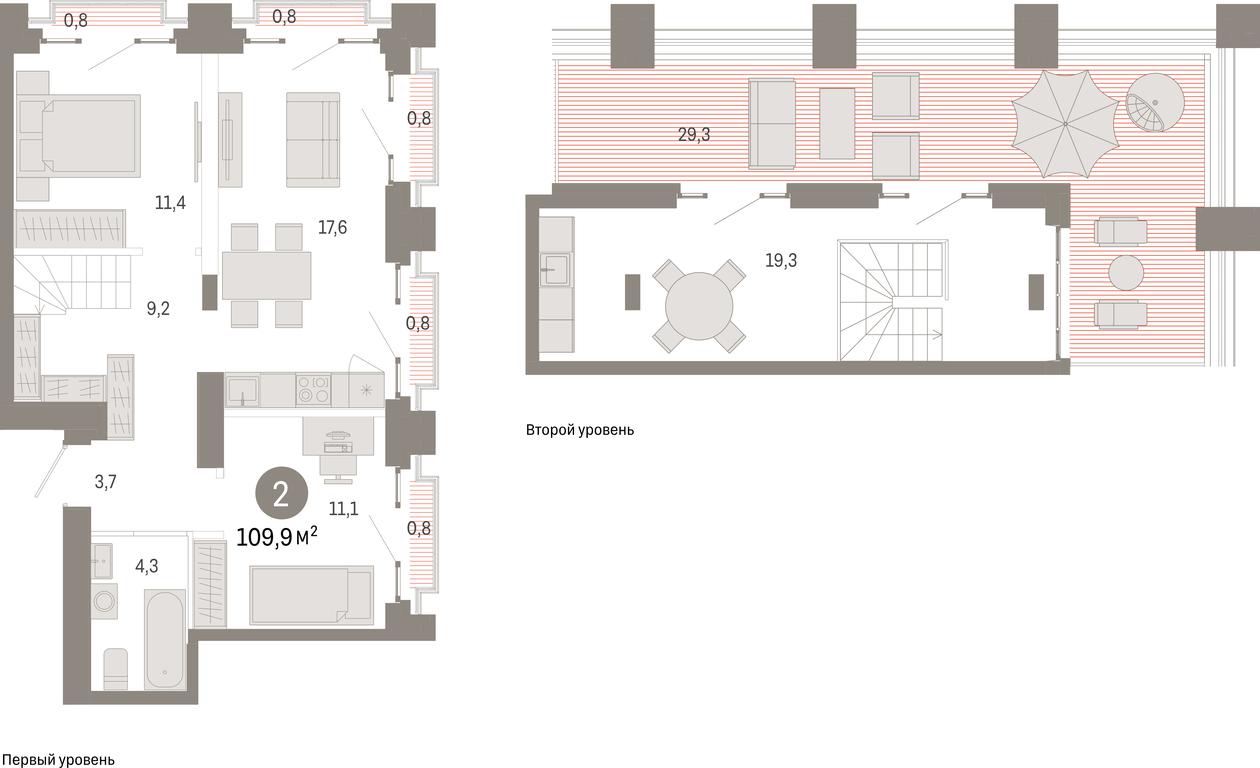 2-BD Apartment Sale, 109.9 sq. m. at Kvartal Metronom, Tagilskaya Street, Moscow, Russia #1