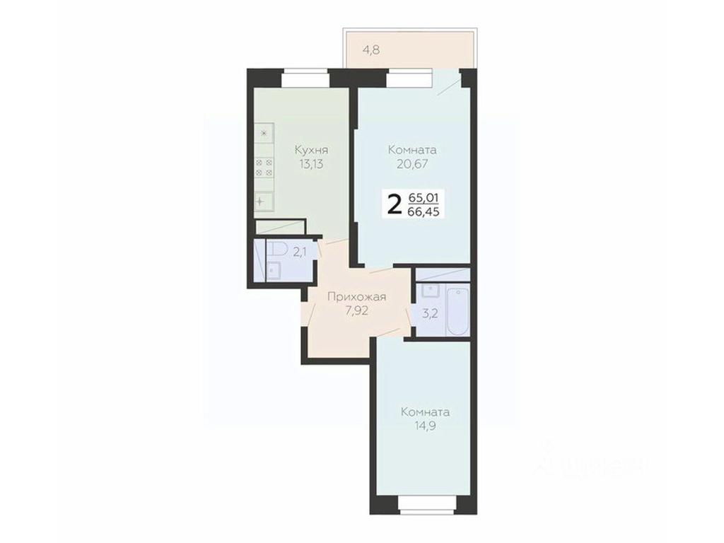 1-BD Apartment Sale, 66.45 sq. m. at Art-kvartal Onegin, Sadovaya Street, 3к1, Krasnaya Gorka Microdistrict, Podolsk, Moscow Region, Russia #1 1-BD Apartment Sale, 66.45 sq. m. at Art-kvartal Onegin, Sadovaya Street, 3к1, Krasnaya Gorka Microdistrict, Podolsk, Moscow Region, Russia #1