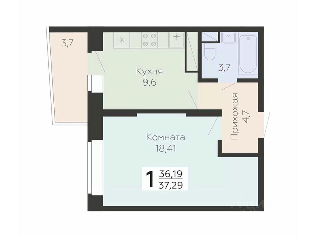 Apartment Sale, 37.29平方米 at Art-kvartal Onegin, Sadovaya Street, 3к1, Krasnaya Gorka Microdistrict, Podolsk, Moscow Region, Russia #1 Apartment Sale, 37.29平方米 at Art-kvartal Onegin, Sadovaya Street, 3к1, Krasnaya Gorka Microdistrict, Podolsk, Moscow Region, Russia #1