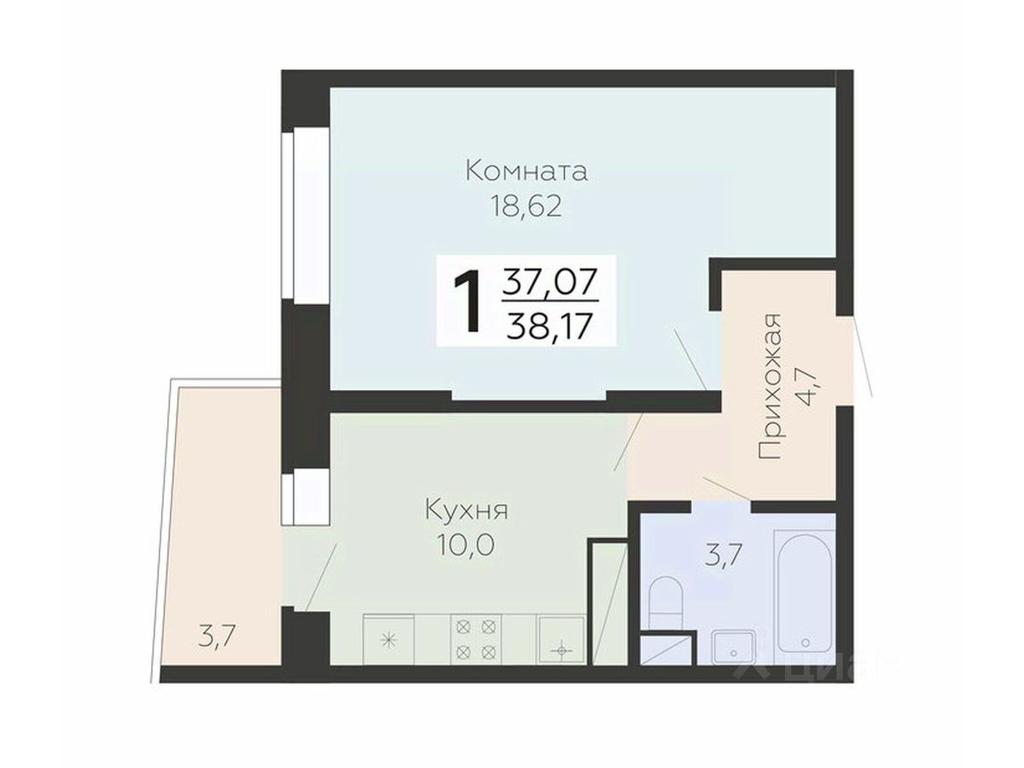 Apartment Sale, 38.17平方米 at Art-kvartal Onegin, Sadovaya Street, 3к1, Krasnaya Gorka Microdistrict, Podolsk, Moscow Region, Russia #1 Apartment Sale, 38.17平方米 at Art-kvartal Onegin, Sadovaya Street, 3к1, Krasnaya Gorka Microdistrict, Podolsk, Moscow Region, Russia #1