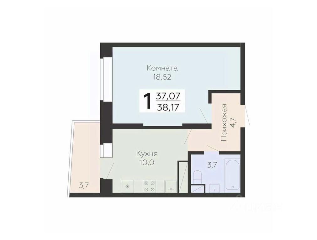 Apartment Sale, 38.17 sq. m. at Art-kvartal Onegin, Sadovaya Street, 3к1, Krasnaya Gorka Microdistrict, Podolsk, Moscow Region, Russia #1 Apartment Sale, 38.17 sq. m. at Art-kvartal Onegin, Sadovaya Street, 3к1, Krasnaya Gorka Microdistrict, Podolsk, Moscow Region, Russia #1