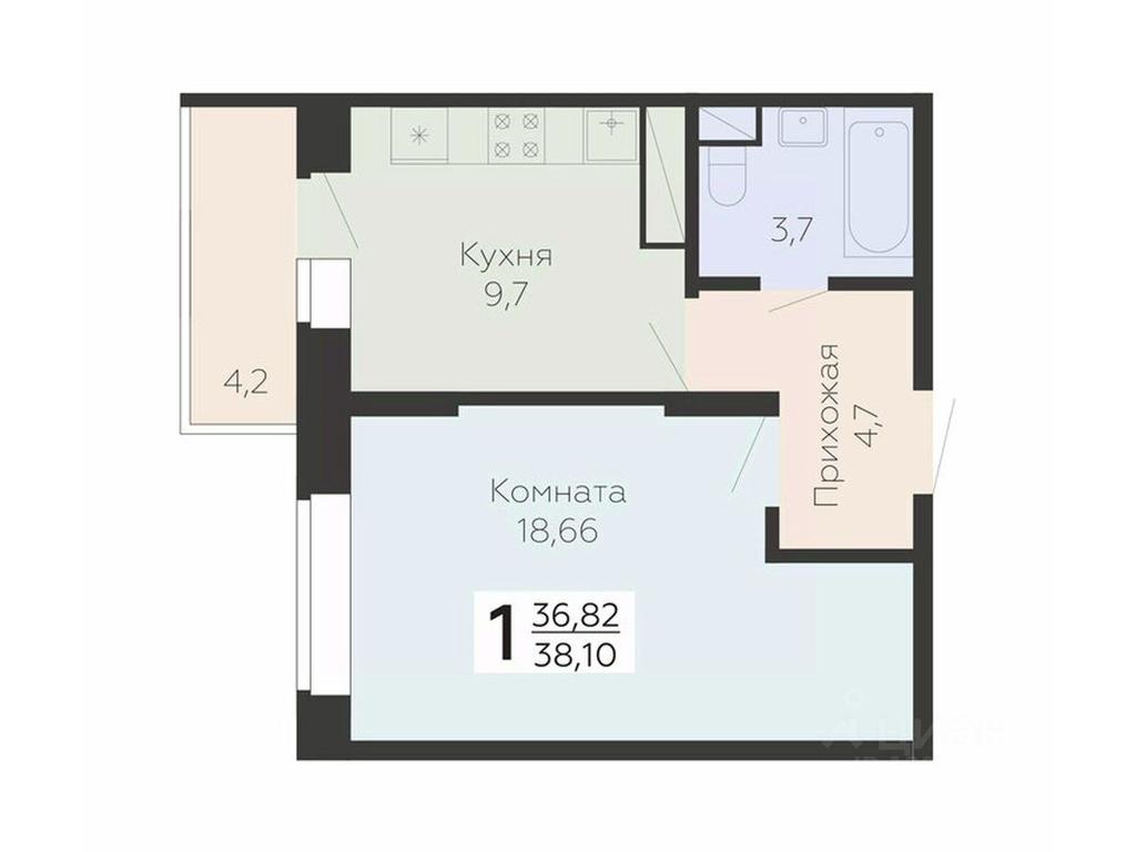 Apartment Sale, 38.1平方米 at Art-kvartal Onegin, Sadovaya Street, 3к1, Krasnaya Gorka Microdistrict, Podolsk, Moscow Region, Russia #1 Apartment Sale, 38.1平方米 at Art-kvartal Onegin, Sadovaya Street, 3к1, Krasnaya Gorka Microdistrict, Podolsk, Moscow Region, Russia #1