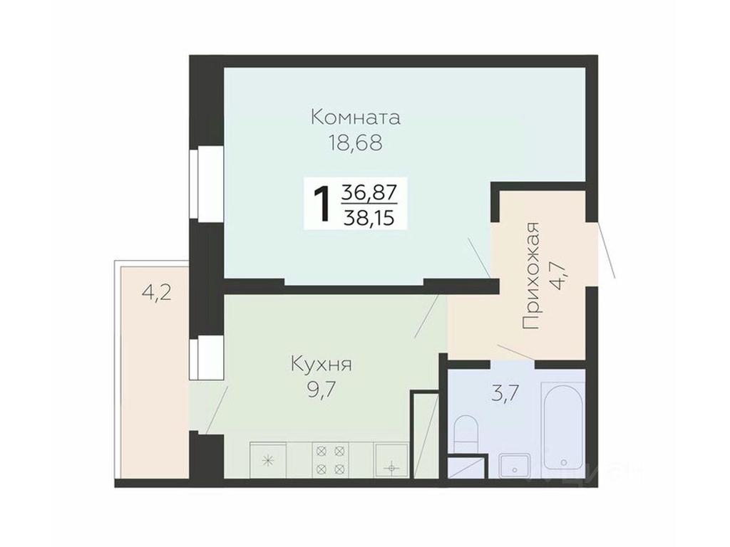 Apartment Sale, 38.15平方米 at Art-kvartal Onegin, Sadovaya Street, 3к1, Krasnaya Gorka Microdistrict, Podolsk, Moscow Region, Russia #1 Apartment Sale, 38.15平方米 at Art-kvartal Onegin, Sadovaya Street, 3к1, Krasnaya Gorka Microdistrict, Podolsk, Moscow Region, Russia #1