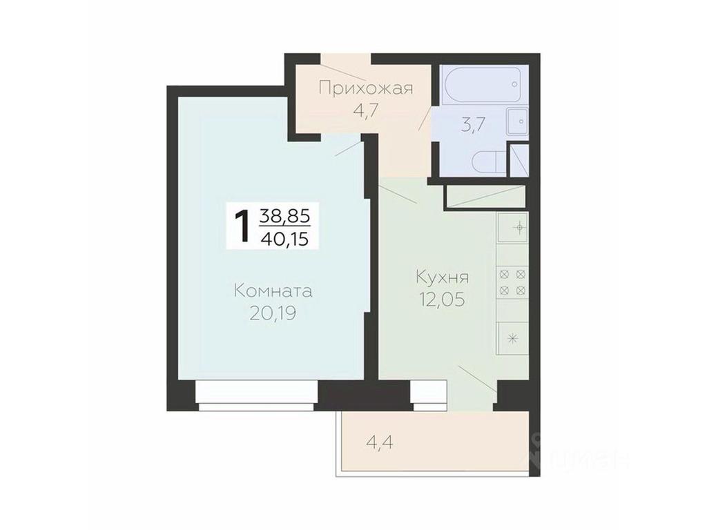 Apartment Sale, 40.15 sq. m. at Art-kvartal Onegin, Sadovaya Street, 3к1, Krasnaya Gorka Microdistrict, Podolsk, Moscow Region, Russia #1 Apartment Sale, 40.15 sq. m. at Art-kvartal Onegin, Sadovaya Street, 3к1, Krasnaya Gorka Microdistrict, Podolsk, Moscow Region, Russia #1