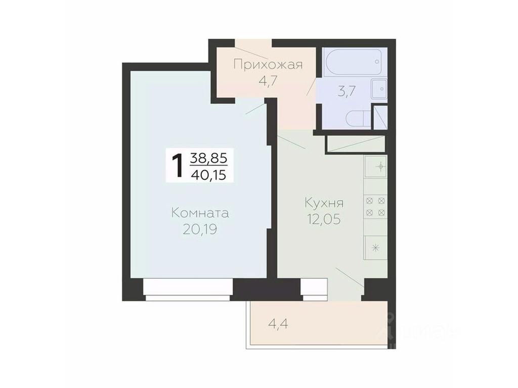 Apartment Sale, 40.15 sq. m. at Art-kvartal Onegin, Sadovaya Street, 3к1, Krasnaya Gorka Microdistrict, Podolsk, Moscow Region, Russia #1 Apartment Sale, 40.15 sq. m. at Art-kvartal Onegin, Sadovaya Street, 3к1, Krasnaya Gorka Microdistrict, Podolsk, Moscow Region, Russia #1