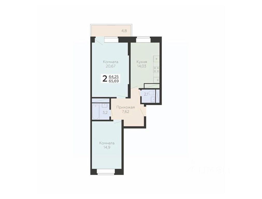 1-BD Apartment Sale, 65.69 sq. m. at Art-kvartal Onegin, Sadovaya Street, 3к1, Krasnaya Gorka Microdistrict, Podolsk, Moscow Region, Russia #1 1-BD Apartment Sale, 65.69 sq. m. at Art-kvartal Onegin, Sadovaya Street, 3к1, Krasnaya Gorka Microdistrict, Podolsk, Moscow Region, Russia #1