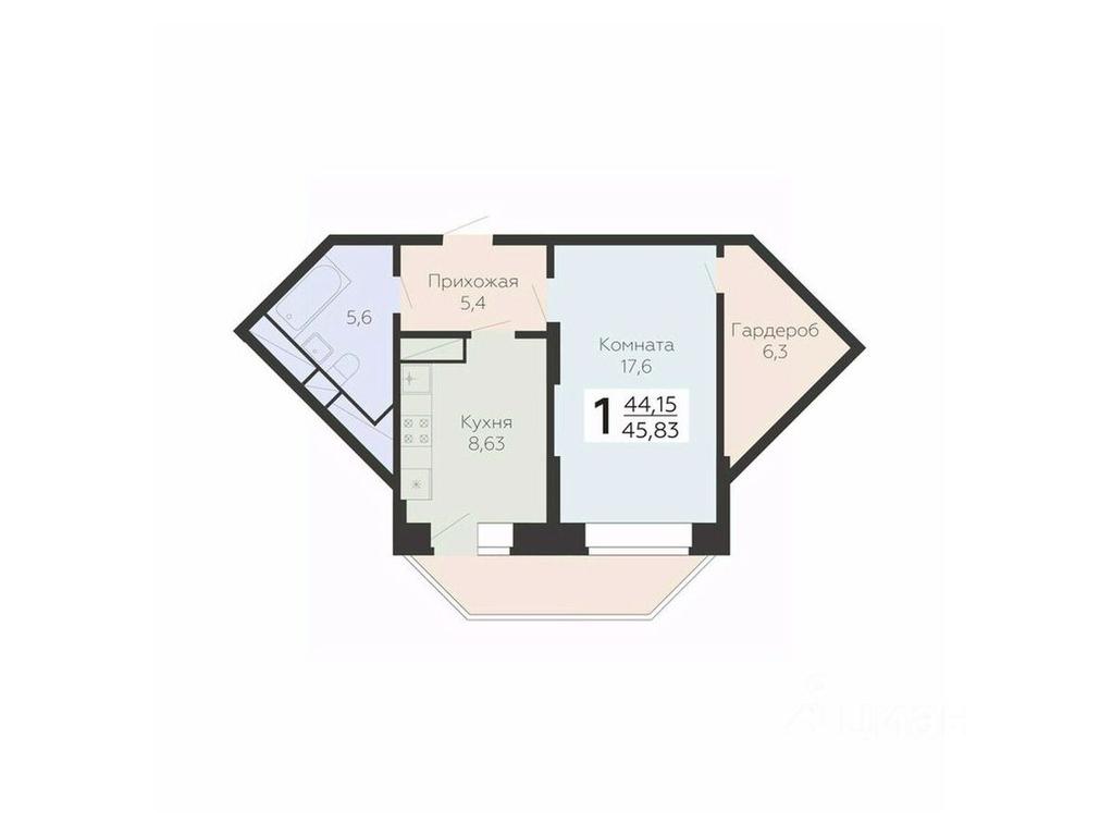 Продажа квартиры, 45,83 м² в ЖК «Арт-квартал Онегин», Садовая улица, 3к1, микрорайон Красная Горка, Подольск, Московская область, Россия #1 Продажа квартиры, 45,83 м² в ЖК «Арт-квартал Онегин», Садовая улица, 3к1, микрорайон Красная Горка, Подольск, Московская область, Россия #1