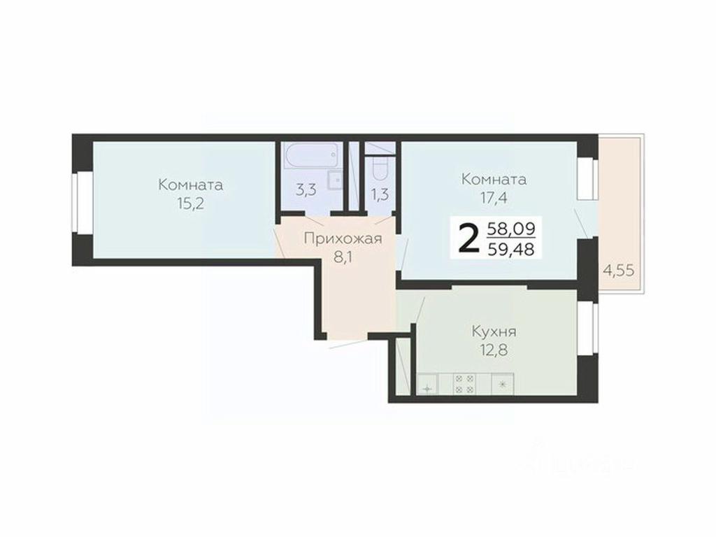 1-BD Apartment Sale, 59.48 sq. m. at Art-kvartal Onegin, Sadovaya Street, 3к1, Krasnaya Gorka Microdistrict, Podolsk, Moscow Region, Russia #1 1-BD Apartment Sale, 59.48 sq. m. at Art-kvartal Onegin, Sadovaya Street, 3к1, Krasnaya Gorka Microdistrict, Podolsk, Moscow Region, Russia #1