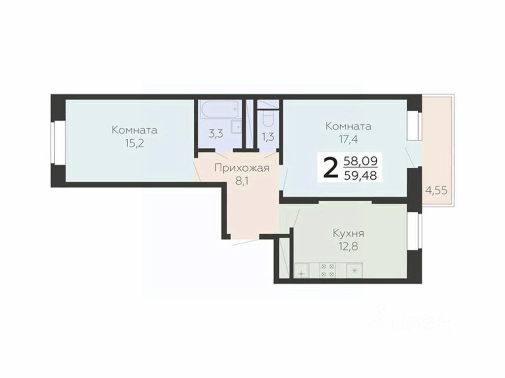 1-BD Apartment Sale, 59.48 sq. m. at Art-kvartal Onegin, Sadovaya Street, 3к1, Krasnaya Gorka Microdistrict, Podolsk, Moscow Region, Russia #1 1-BD Apartment Sale, 59.48 sq. m. at Art-kvartal Onegin, Sadovaya Street, 3к1, Krasnaya Gorka Microdistrict, Podolsk, Moscow Region, Russia #1