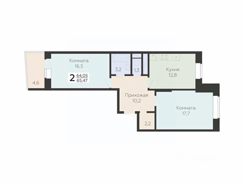 1-BD Apartment Sale, 65.47平方米 at Art-kvartal Onegin, Sadovaya Street, 3к1, Krasnaya Gorka Microdistrict, Podolsk, Moscow Region, Russia #1 1-BD Apartment Sale, 65.47平方米 at Art-kvartal Onegin, Sadovaya Street, 3к1, Krasnaya Gorka Microdistrict, Podolsk, Moscow Region, Russia #1
