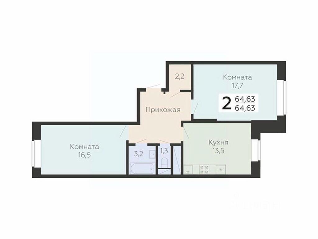 1-BD Apartment Sale, 64.63 sq. m. at Art-kvartal Onegin, Sadovaya Street, 3к1, Krasnaya Gorka Microdistrict, Podolsk, Moscow Region, Russia #1 1-BD Apartment Sale, 64.63 sq. m. at Art-kvartal Onegin, Sadovaya Street, 3к1, Krasnaya Gorka Microdistrict, Podolsk, Moscow Region, Russia #1