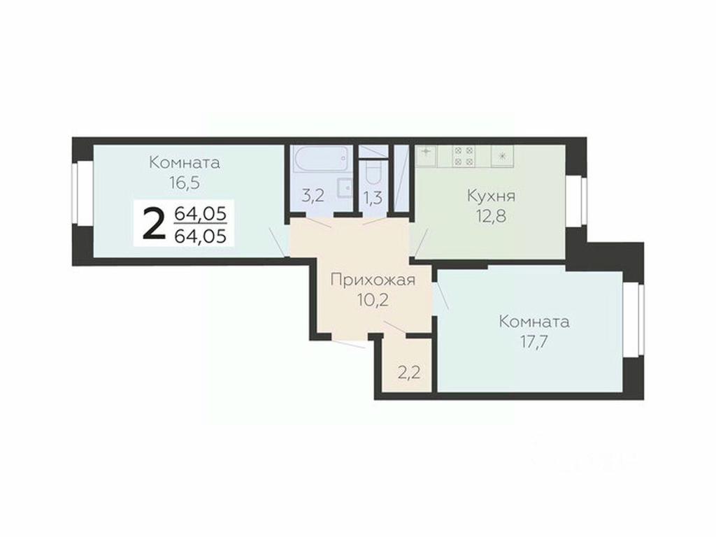 1-BD Apartment Sale, 64.05平方米 at Art-kvartal Onegin, Sadovaya Street, 3к1, Krasnaya Gorka Microdistrict, Podolsk, Moscow Region, Russia #1 1-BD Apartment Sale, 64.05平方米 at Art-kvartal Onegin, Sadovaya Street, 3к1, Krasnaya Gorka Microdistrict, Podolsk, Moscow Region, Russia #1