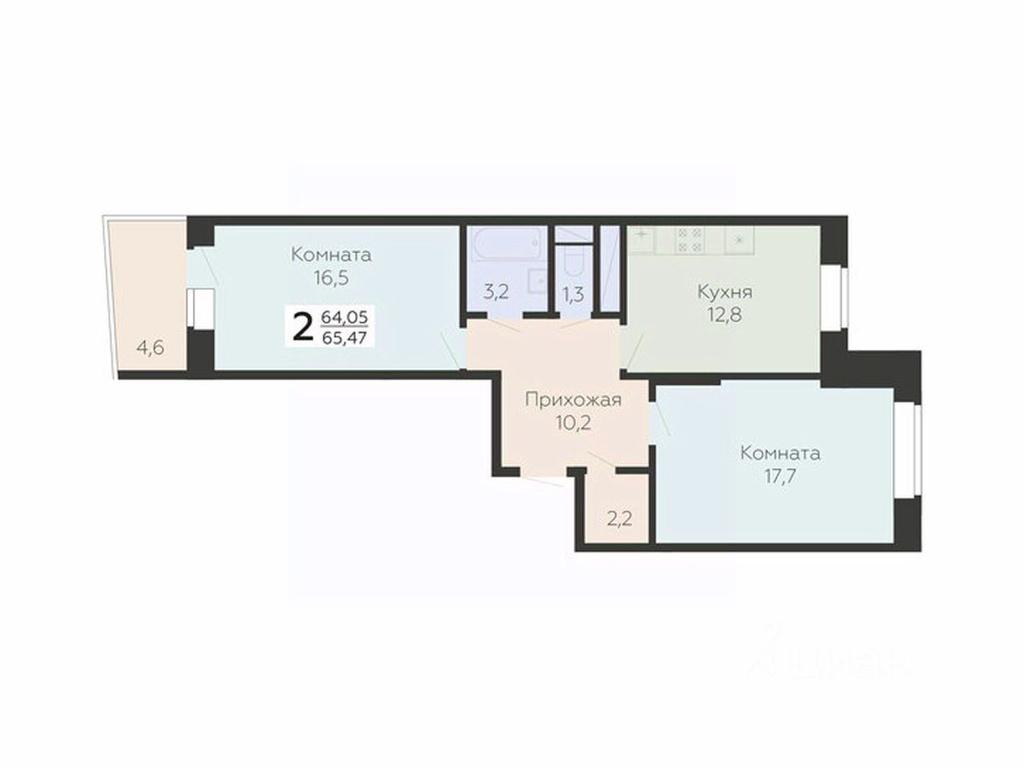 1-BD Apartment Sale, 65.47平方米 at Art-kvartal Onegin, Sadovaya Street, 3к1, Krasnaya Gorka Microdistrict, Podolsk, Moscow Region, Russia #1 1-BD Apartment Sale, 65.47平方米 at Art-kvartal Onegin, Sadovaya Street, 3к1, Krasnaya Gorka Microdistrict, Podolsk, Moscow Region, Russia #1