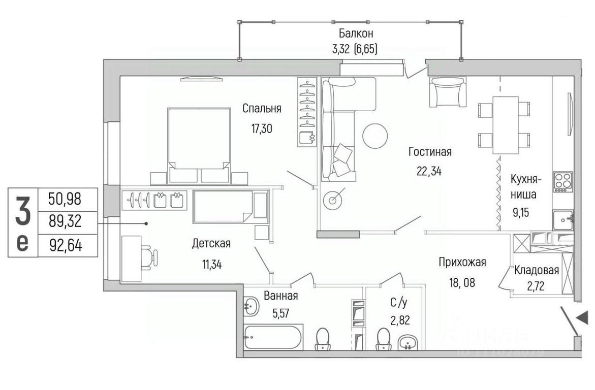2-BD Apartment Sale, 92.64 sq. m. at Бузланово, Krasnogorsk Urban District, Moscow Region, Russia #1 2-BD Apartment Sale, 92.64 sq. m. at Бузланово, Krasnogorsk Urban District, Moscow Region, Russia #1