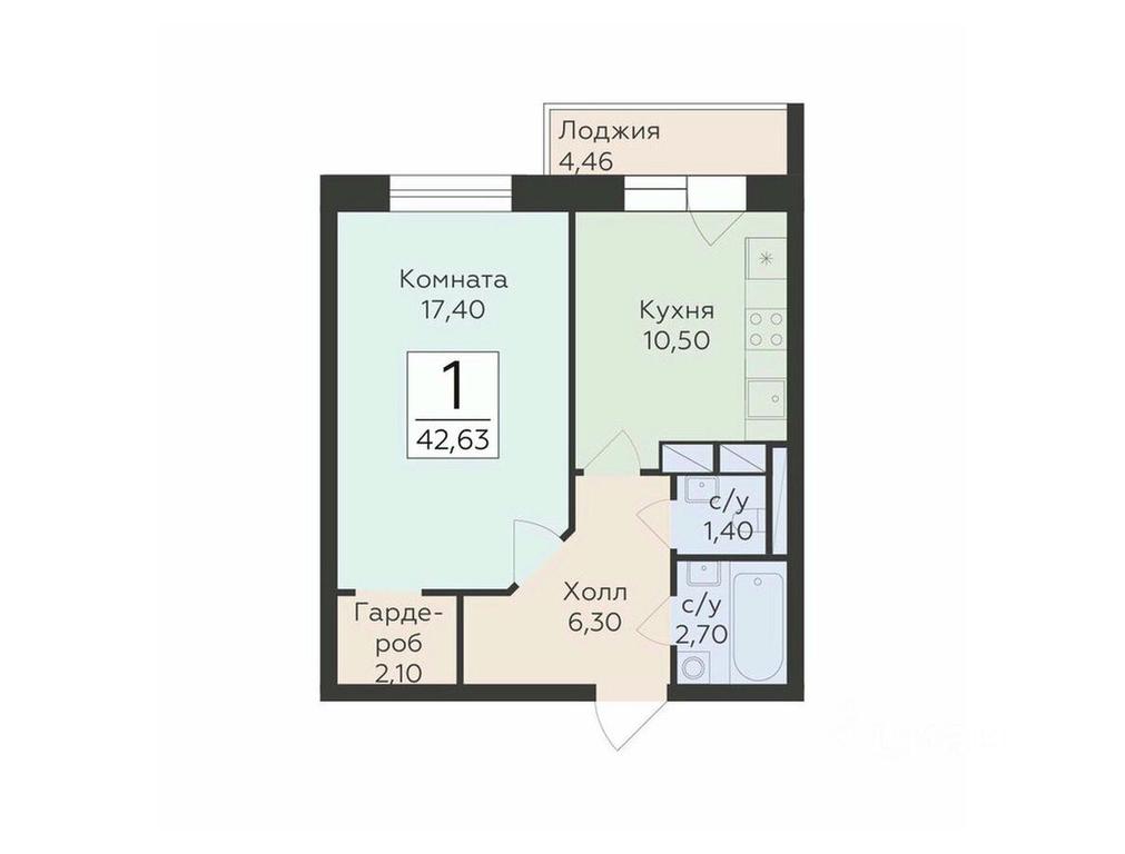 Apartment Sale, 42.63 sq. m. at Rodniki, Trudovaya ulitsa, Rodniki Township, Ramenskiy Urban District, Moscow Region, Russia #1 Apartment Sale, 42.63 sq. m. at Rodniki, Trudovaya ulitsa, Rodniki Township, Ramenskiy Urban District, Moscow Region, Russia #1