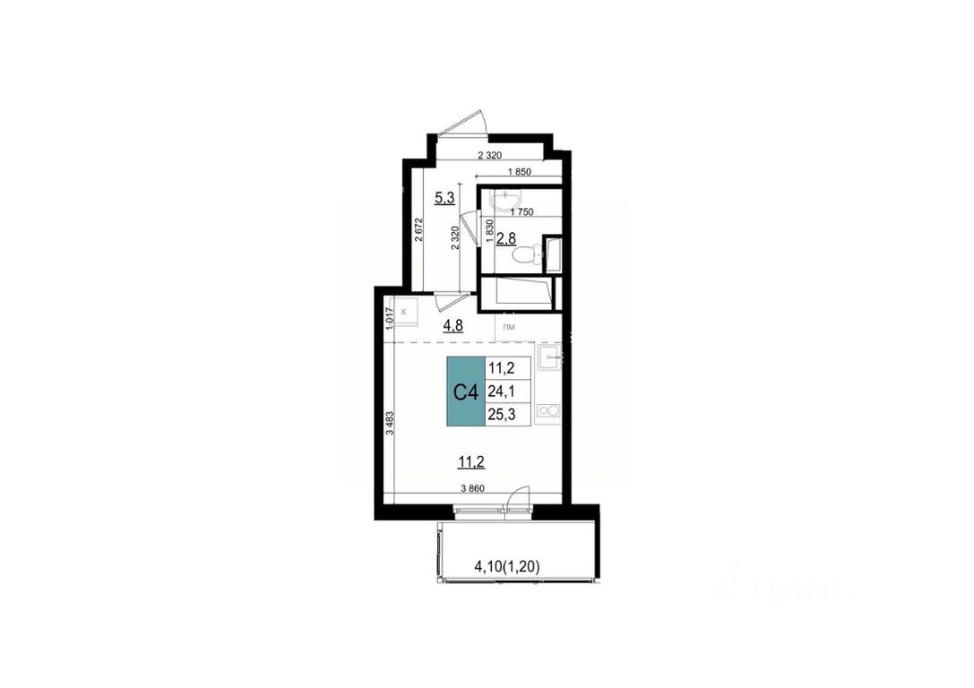 Apartment Sale, 25.3 sq. m. at Mikrorayon 6 6A, 6A mikrorayon, Odintsovo, Moscow Region, Russia #1