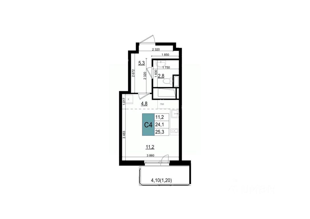 Apartment Sale, 25.3 sq. m. at Mikrorayon 6 6A, 6A mikrorayon, Odintsovo, Moscow Region, Russia #1