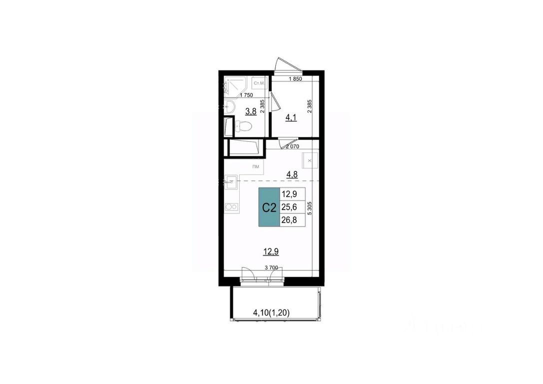 Apartment Sale, 26.8 sq. m. at Mikrorayon 6 6A, 6A mikrorayon, Odintsovo, Moscow Region, Russia #1 Apartment Sale, 26.8 sq. m. at Mikrorayon 6 6A, 6A mikrorayon, Odintsovo, Moscow Region, Russia #1