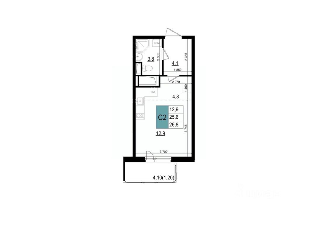 Apartment Sale, 26.8平方米 at Mikrorayon 6 6A, 6A mikrorayon, Odintsovo, Moscow Region, Russia #1 Apartment Sale, 26.8平方米 at Mikrorayon 6 6A, 6A mikrorayon, Odintsovo, Moscow Region, Russia #1